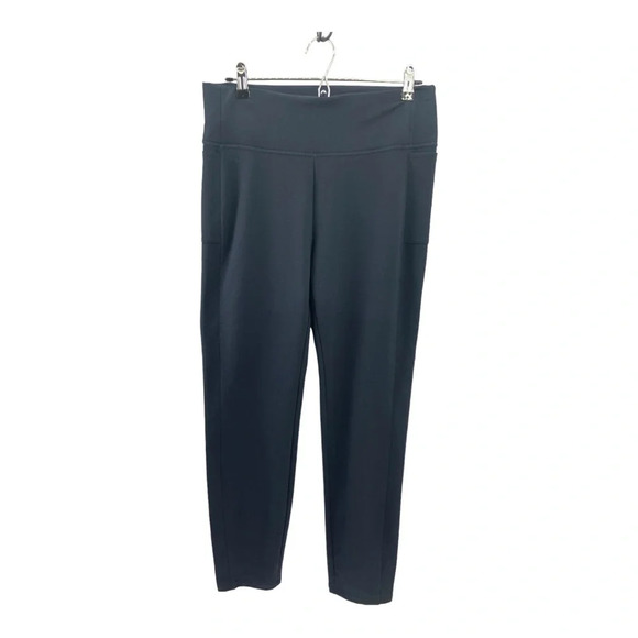 NWT Lauren Ralph Lauren Black Label Navy Knit Stretch Ankle Pants Size Medium - Picture 1 of 11